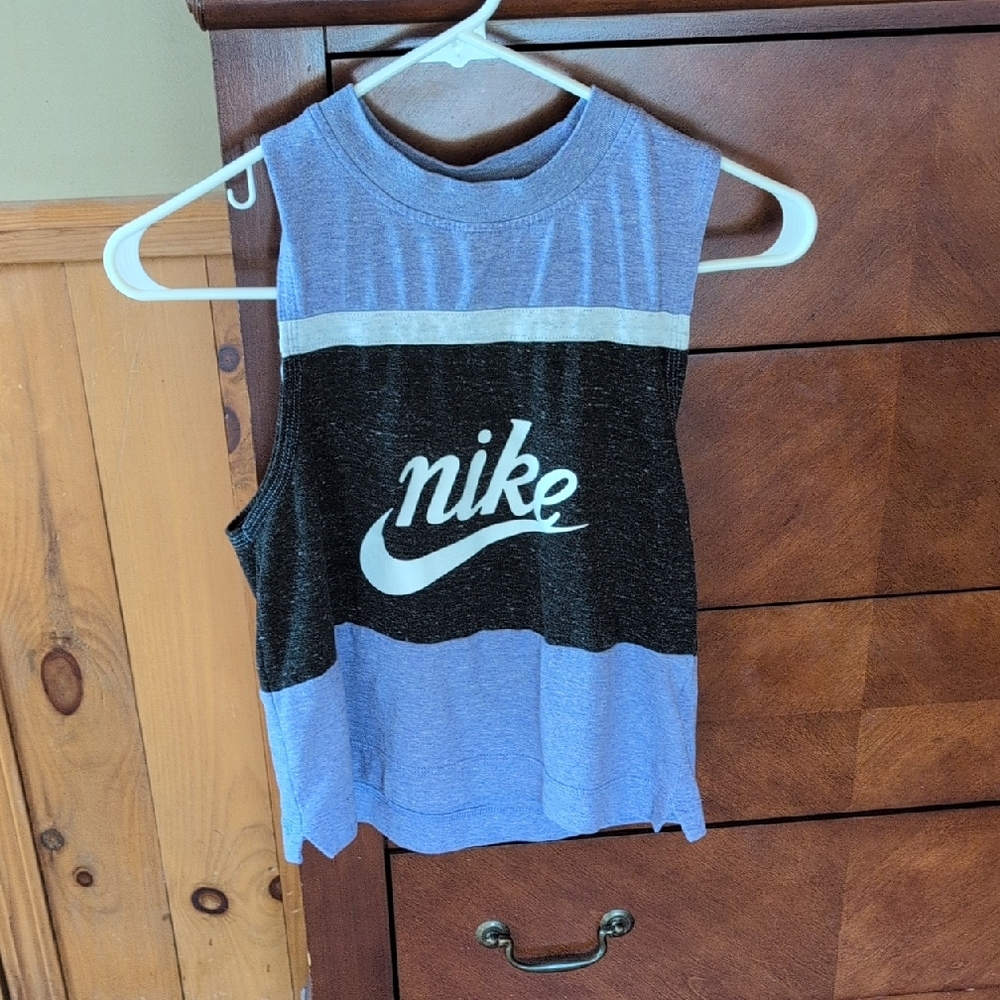 Nike Blue and Black Tank Top